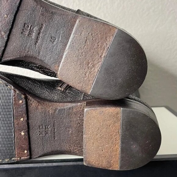 MOMA Avantgarde Brown Western High Boot Biker Motorcycle Zip Womens 9.5 US/40 EU - Picture 11 of 13